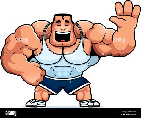 A cartoon illustration of a personal trainer waving Stock Vector Image ...