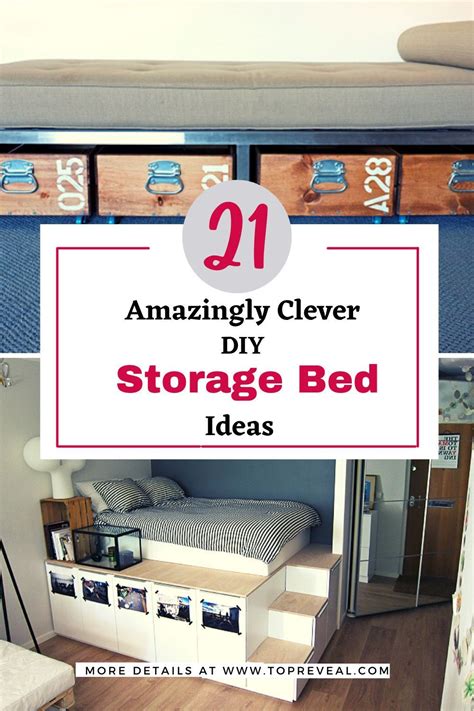 21 Amazingly Clever DIY Storage Bed Ideas - Top Reveal in 2021 | Diy ...