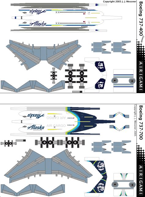 Boeing 737 Papercraft Template