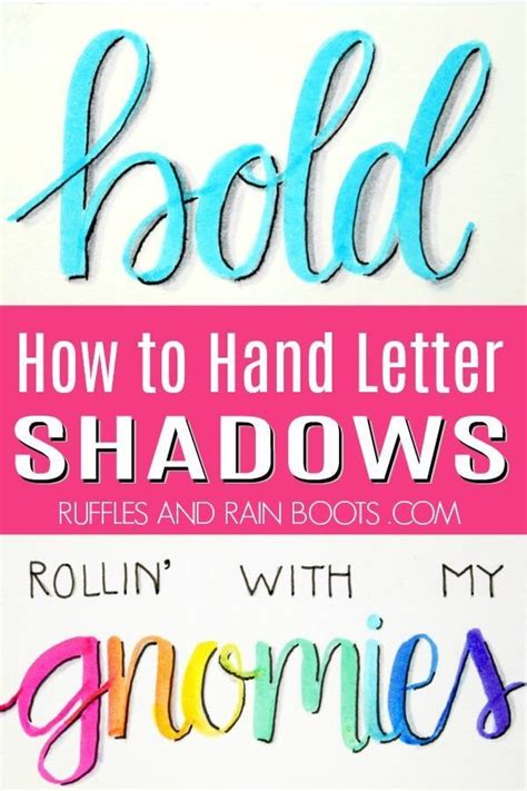 Hand Lettering Shadows - Tutorials to Shadow Lettering | Hand lettering for beginners, Lettering ...