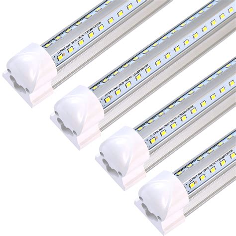 Buy 10 Pack 72W 8Ft LED Shop Lights,T8 Integrated Led Tube Light,9300LM 5000K,V Shape,Linkable ...