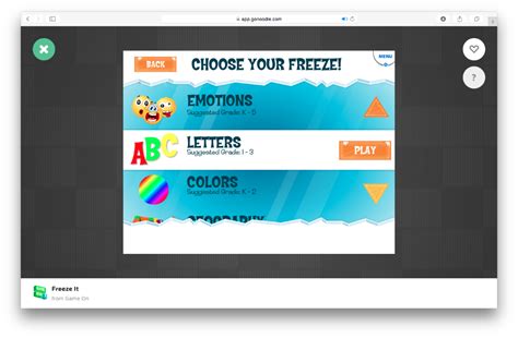 Freeze It - GoNoodle Knowledge Base