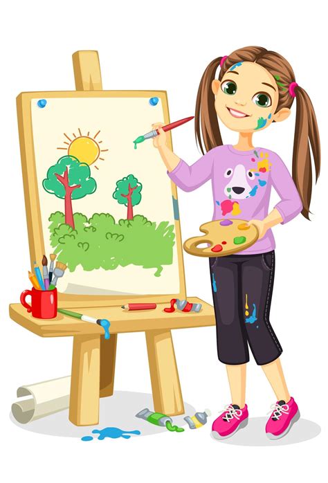 Cartoon Artist Drawing Images ~ Artist Cartoon Character Illustration ...