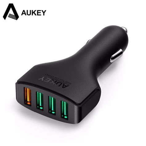 Best Aukey 48W/9.6A DC 12/24V 4 Ports USB Car Charger Adapter for Apple ...