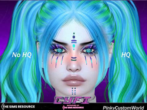 The Sims Resource - Cy-Fi - Cybergoth Facepaint Gradients (Set)