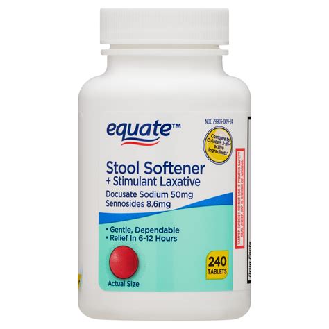 Equate Stool Softener Plus Stimulant Laxative Tablets for Constipation, 240 Count - Walmart.com