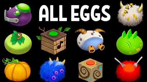 All Eggs - My Singing Monsters: Plant Island (with Rare and Epic) - YouTube