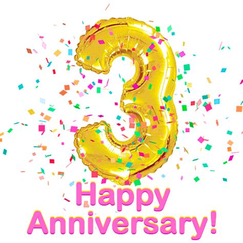 Happy 3rd Anniversary GIFs | Funimada.com