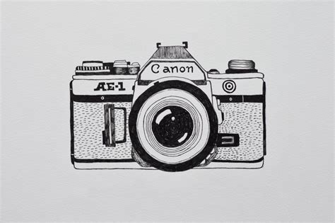 Camera Drawing Illustration Canon Analogue Marleen Annema Minerva | Camera drawing, Camera art ...