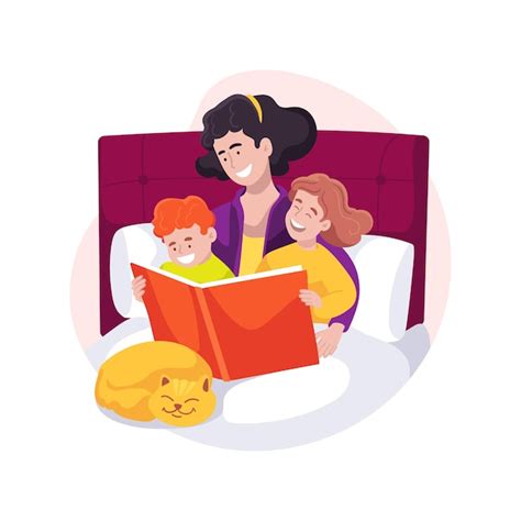 Premium Vector | Listen to kids stories isolated cartoon vector ...