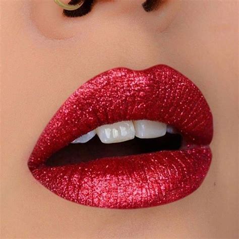 Red metallic lips | Bold lipstick colors, Lip art, Lipstick colors