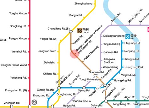 Shanghai University of Finance and Economics station map - Shanghai Metro