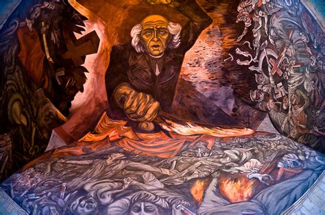 Mural by Jose Clemente Orozco featuring Miguel Hidalgo (leader of the ...