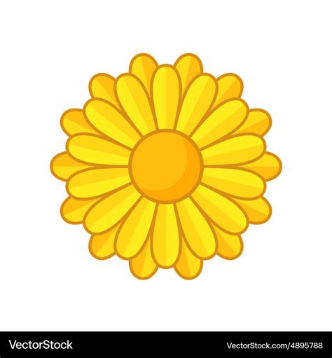 Yellow flower Royalty Free Vector Image - VectorStock