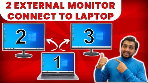 How to connect 2 monitors to one laptop | Dual monitor setup | Triple ...