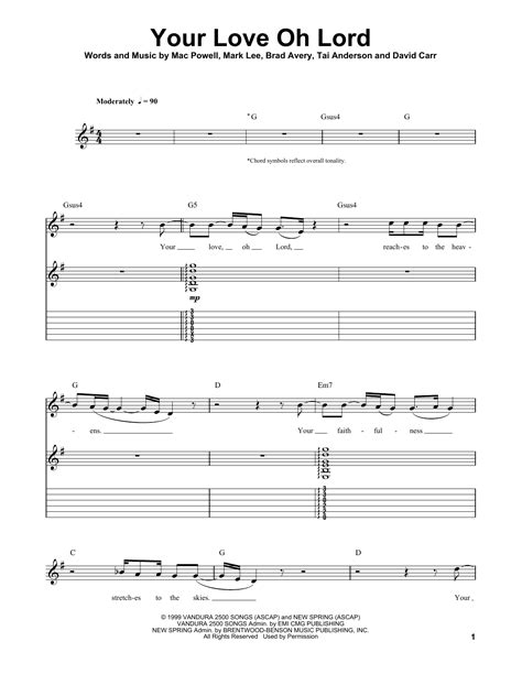 Your Love Oh Lord by Third Day - Guitar Tab Play-Along - Guitar Instructor