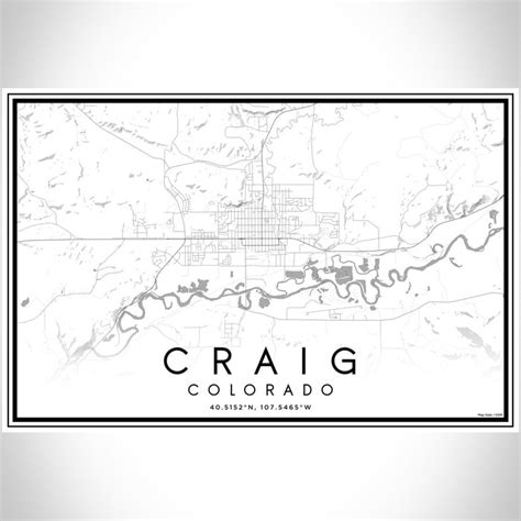 Craig - Colorado Map Print in Classic — JACE Maps