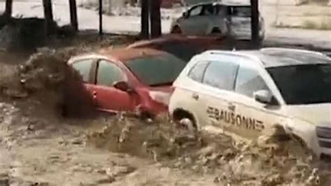 'Intense' rainfall causes flash flooding in Zaragoza, Spain, with ...