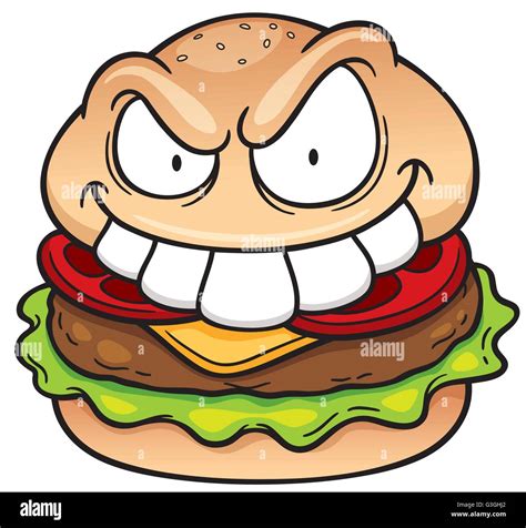 Vector illustration of Cartoon hamburger Stock Vector Image & Art - Alamy