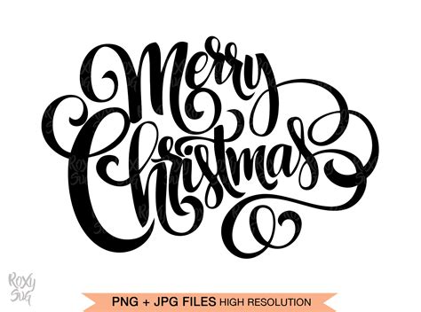hand lettered svg merry CHRISTmas svg hand lettered svg religious christmas silhouette cut file ...