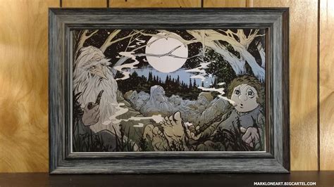 bilbo and gandalf animated 11x17 print *FREE SHIPPING* | markloneart