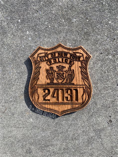 NYPD Wooden Police Badge // NYPD Police Badge // Police - Etsy Canada in 2022 | Police officer ...