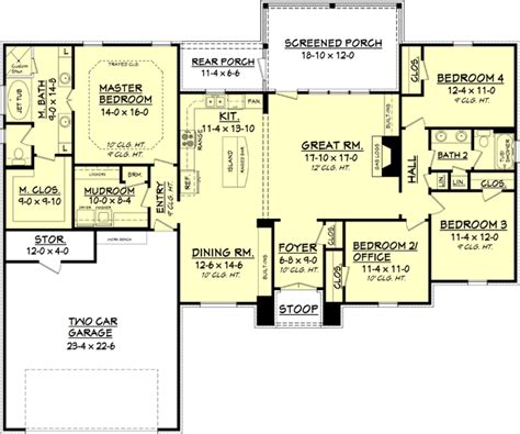 4 Bedroom House Plans Under 2000 Sq Ft - Nada Home Design