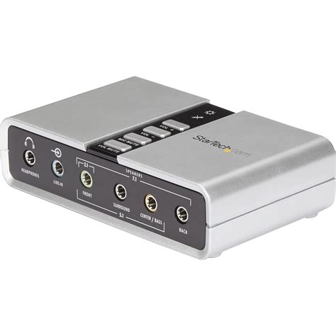 StarTech.com 7.1 USB Sound Card - External Sound Card for Laptop with SPDIF Digital Audio ...