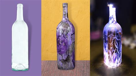 Easy Wine Bottle Decoupage Project