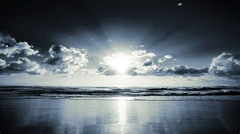 Beach, Crepuscular Rays, nature, HD wallpaper | Wallpaperbetter