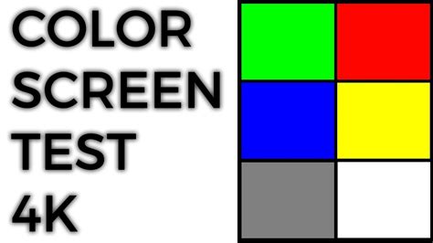 COLOR SCREEN TEST (4K) - YouTube