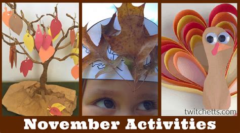 106 Easy November Crafts for Preschoolers to make - Twitchetts