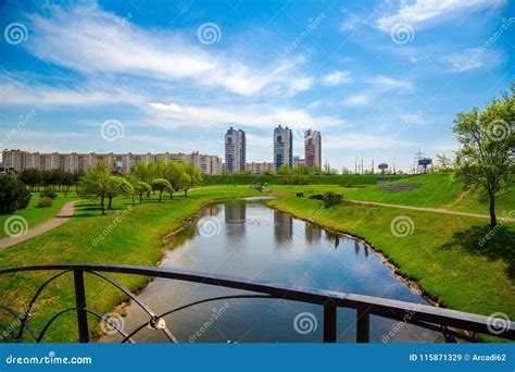 Minsk, modern architecture editorial stock image. Image of reference ...