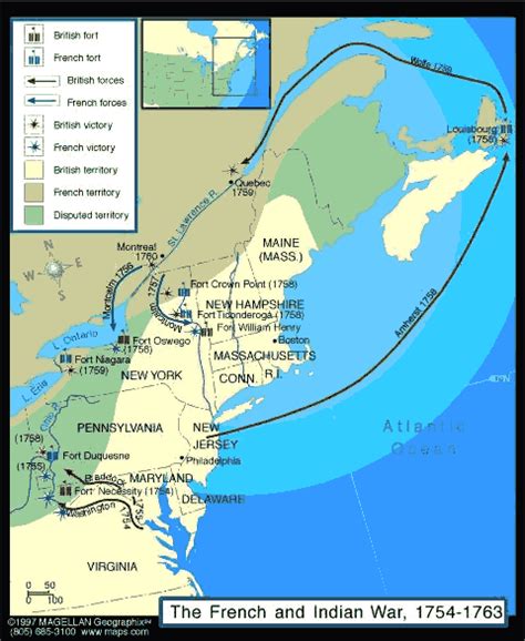 Society of Colonial Wars in the State of Connecticut - 1689 French and Indian Wars Map