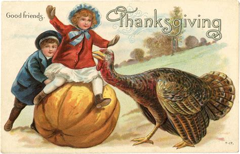 Victorian Thanksgiving Postcard - The Graphics Fairy