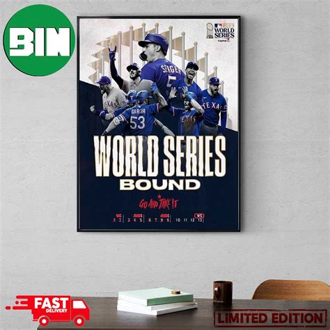 Texas Rangers Hello World Series Go And Take It 2023 MLB World Series Poster Canvas - Binteez