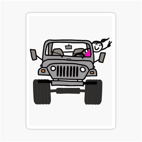 Jeep Wave Stickers | Redbubble