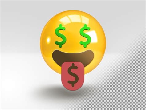 Premium PSD | Realistic 3D emoji with money eyes