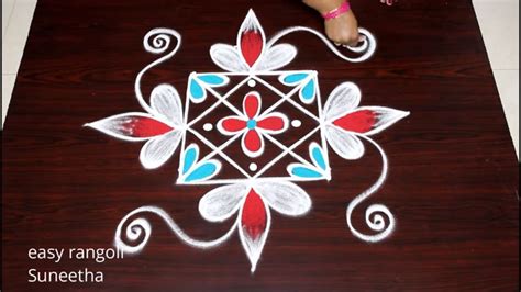 Simple Small 3x3 Dots kolam & muggulu designs By easy rangoli Suneetha - YouTube