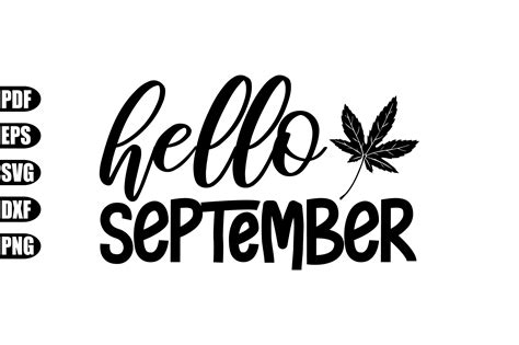 Hello September Svg Graphic by creativekhadiza124 · Creative Fabrica