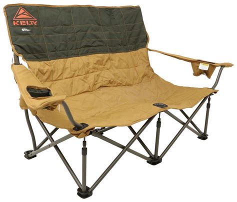 Kelty Loveseat Camp Chair - 19" Tall Seat - Light and Dark Brown Kelty Camping Chairs KE34AR