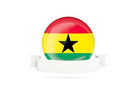 Flag with empty ribbon. Illustration of flag of Ghana