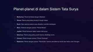 Power Point tentang Sistem Tata Surya dan Planet | PPT