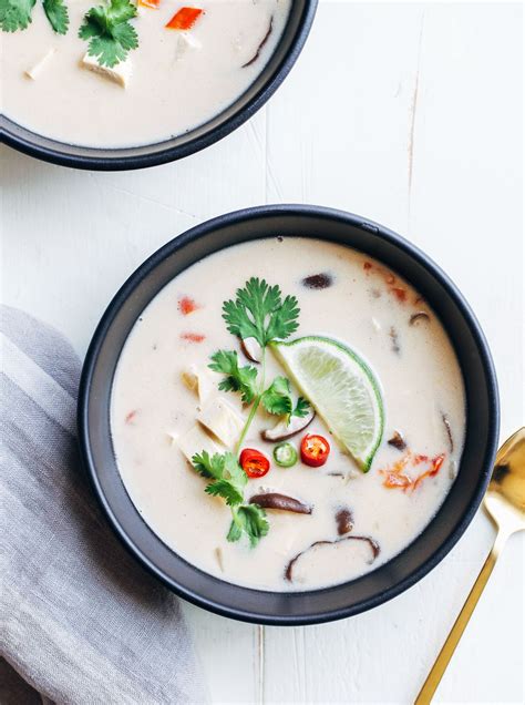 Vegan Tom Kaa Gai (Coconut Milk Soup) - Making Thyme for Health