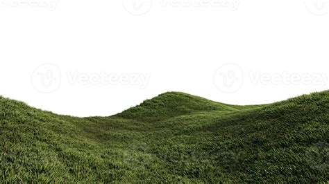 A 3d rendering image of grassed hill nature scenery 12177122 PNG