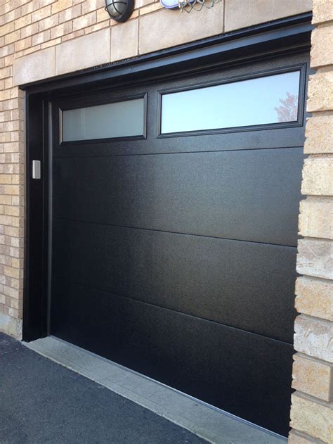 Modern Fiberglass Garage Doors-Modern Garage door with frosted door lites