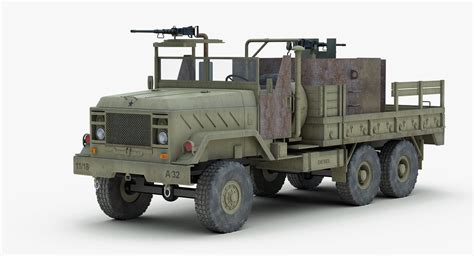 military armored gun truck 3d model