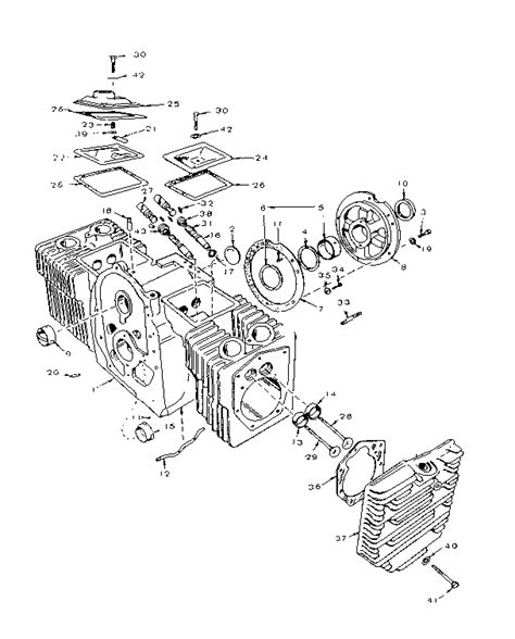 ONAN 20hp horizontal shaft opposed piston engine diagrams