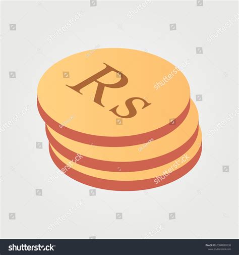 Rupee Pakistan Currency Symbol Coin Isometric Stock Vector (Royalty ...