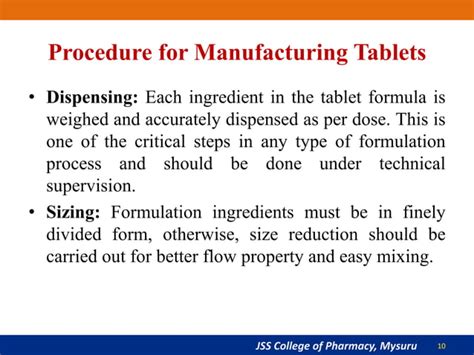 Tablet manufacturing process